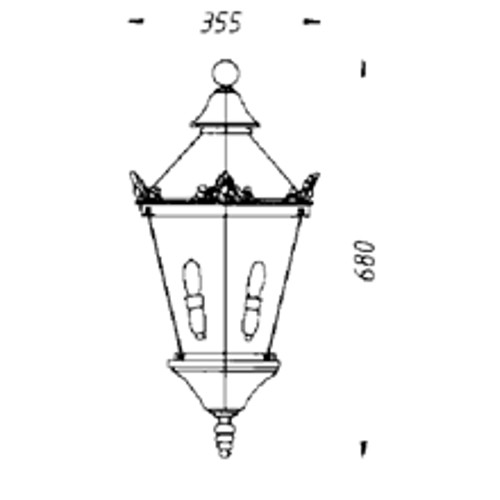 Wall luminaire THL-1205 zeichnung